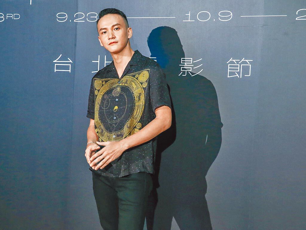 曹晏豪昨出席《詭祭》台北電影節首映。（粘耿豪攝）