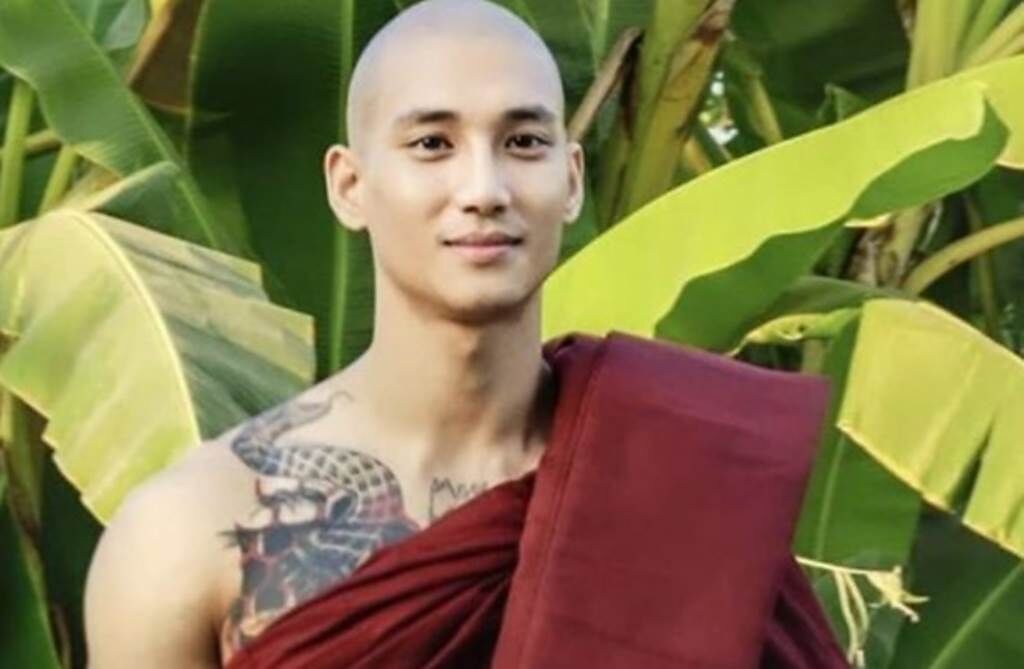 緬甸男模Paing Takhon被封為「天菜和尚」。（圖／Paing Takhon IG）