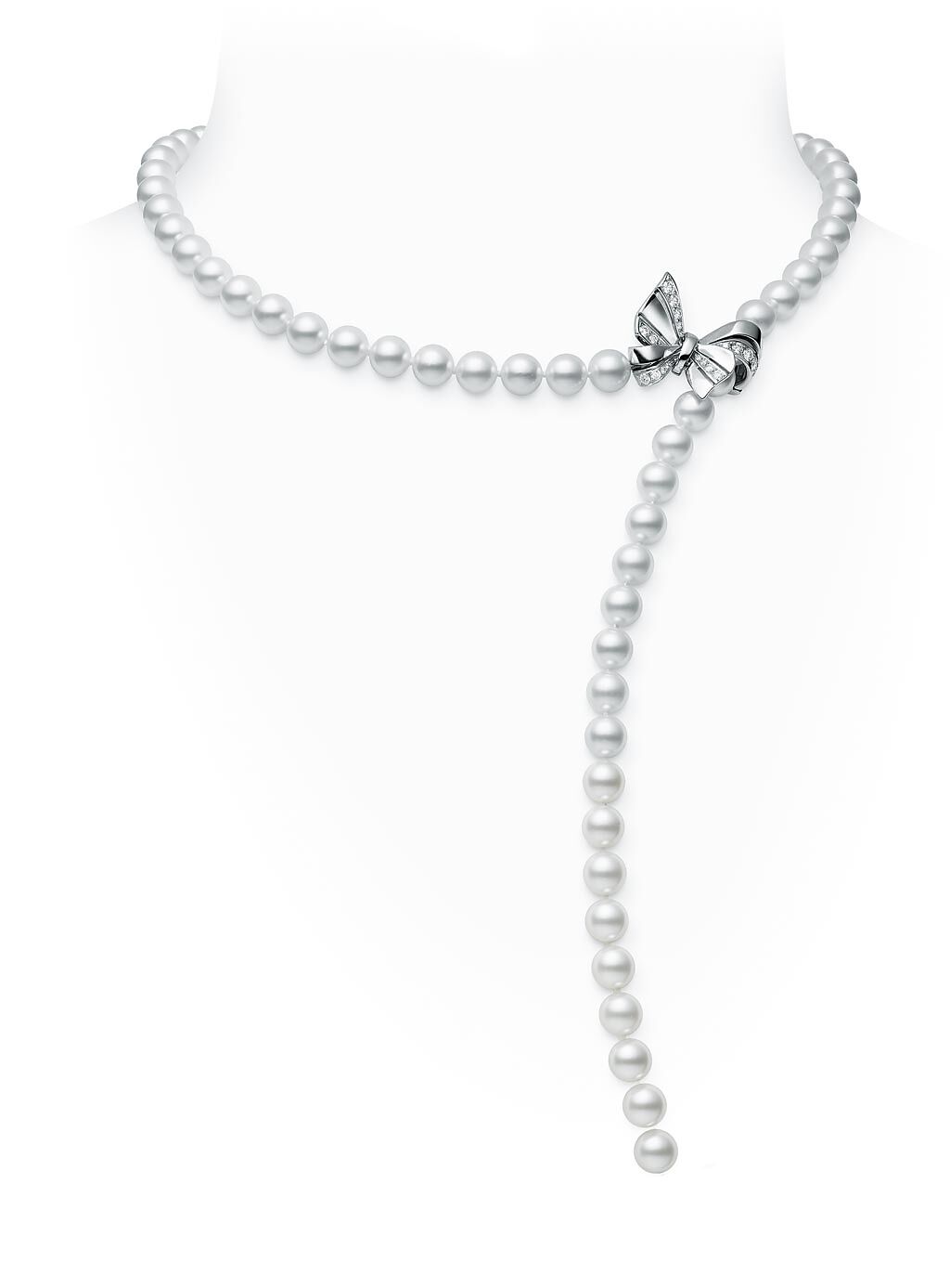 MIKIMOTO Jeux de Rubans系列珍珠串鍊，珍珠約7mm，約29萬7000元。（MIKIMOTO提供）