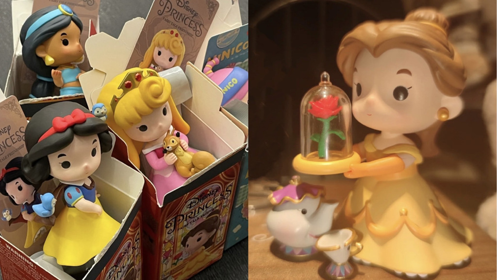 迪士尼公主與小夥伴系列公仔盒玩(圖/翻攝自POPMART泡泡瑪特微博)