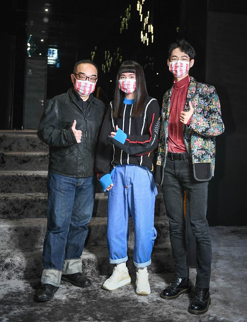 導演易智言（左起）、主題曲演唱者持修、配音演員黃河26日出席《廢棄之城》首映會。（牽猴子提供）