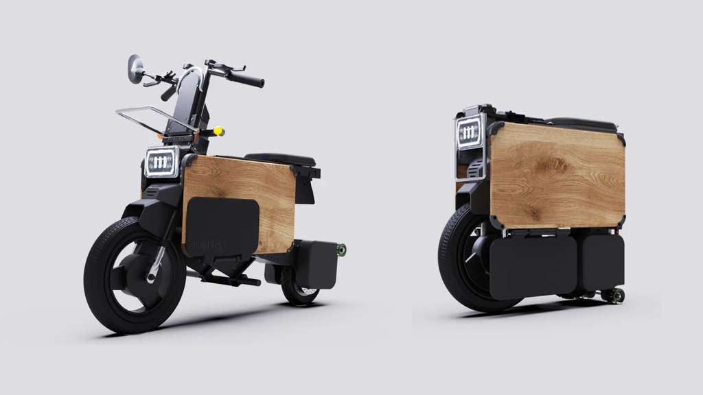 Tatamel Bike從設計變形機器人玩具的經驗發想而來，為的是要解決人們停車的困難。（圖／翻攝ICOMA官網）