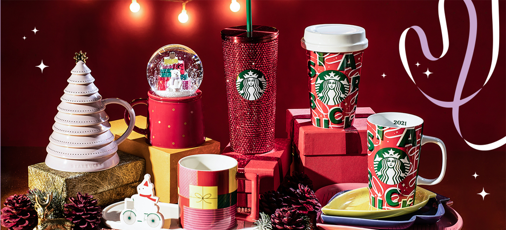 星巴克每年都從11月開始進行聖誕裝扮，就連飲料杯都會換成聖誕代表色紅色。（圖／翻攝星巴克官網）