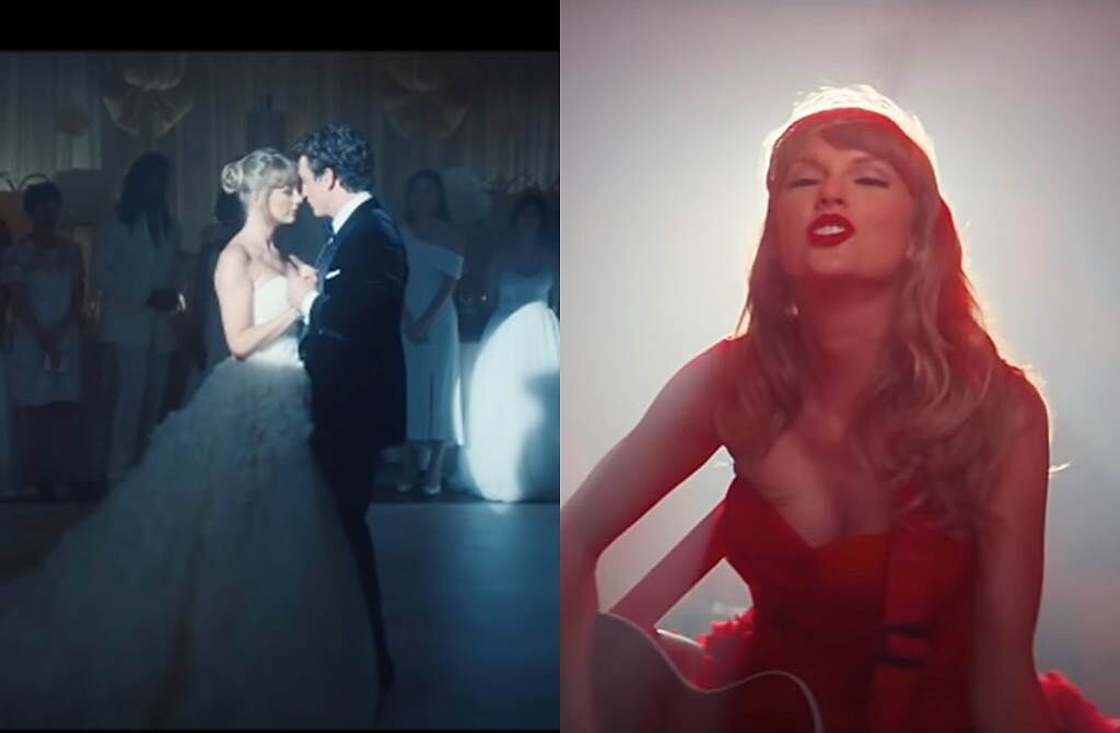 泰勒絲在MV中換穿兩套婚紗來自台灣品牌。（圖／翻攝自Taylor Swift Youtube）