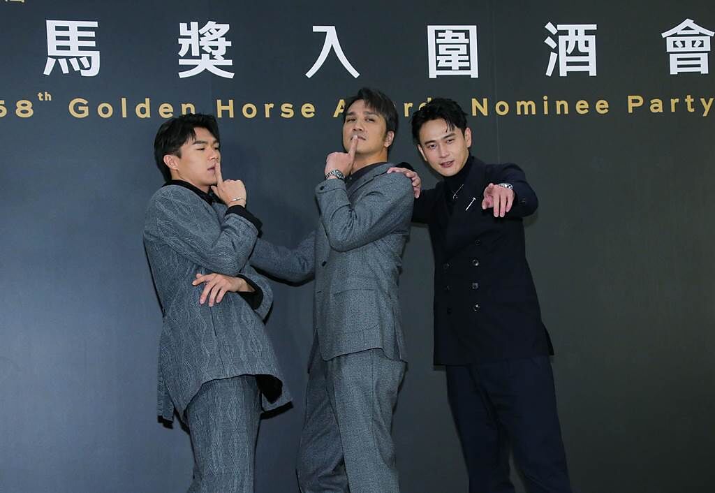 柯煒林（左起）、馬志翔、劉冠廷被主持人大讚像偶像男團。（羅永銘攝）