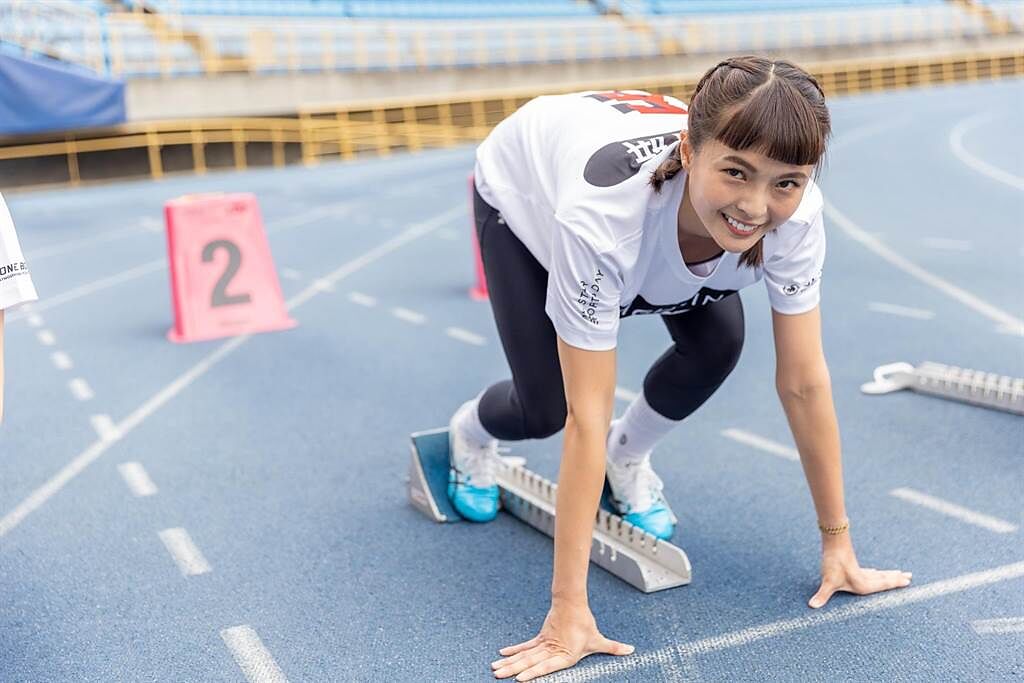 小豬黃沐妍跑出女子百米的大會紀錄。（好看娛樂提供）