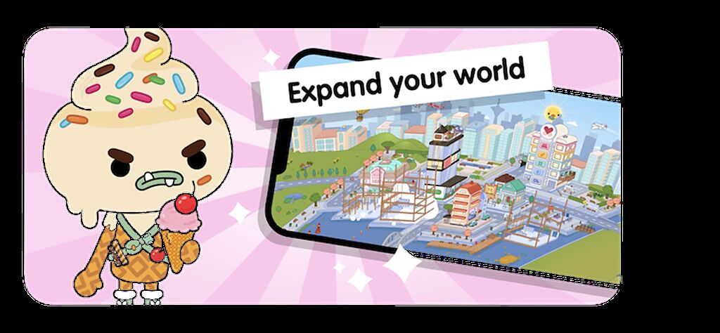 《Toca Life World》為APP Store上的年度iPhone APP，主打能夠讓玩家自行建立世界、人物角色、故事等創意玩法，更能加強孩童創意及身分認同感。（翻攝APP Store）