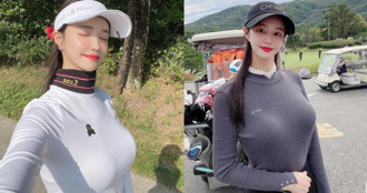 美女主播「尹浩延」超愛打高爾夫！球衣穿搭完全藏不住「凹凸曲線」