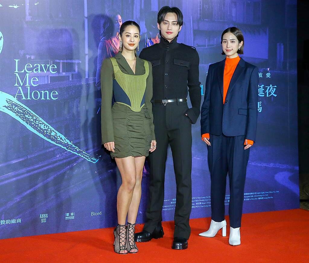 莫允雯（左起）、范少勳、温貞菱今亮麗出席電影首映會。（粘耿豪攝）