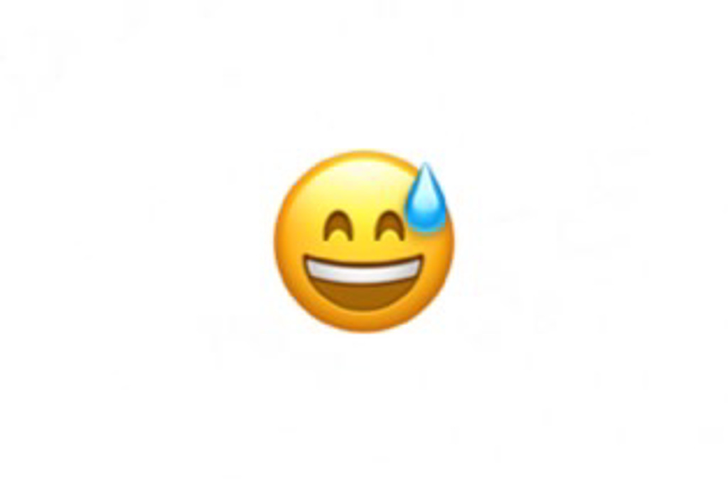 尷尬微笑是被列入反感emoji的第一名 (圖/編輯自製)