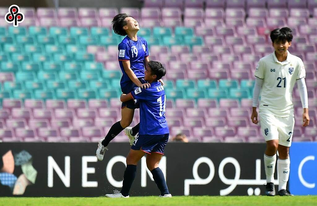 我國女足隊今天以3：0擊敗泰國隊。（中華足協提供）