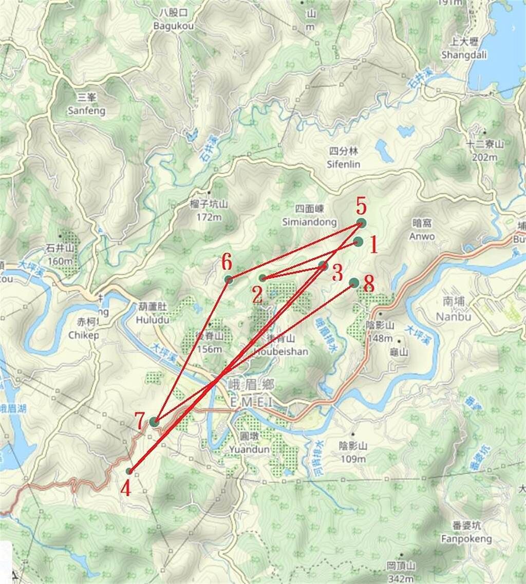 新竹山區年初四的地震數量，幾乎是往年好幾倍。（中央氣象提供）