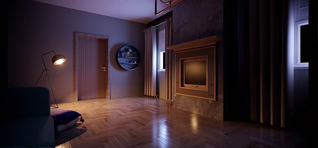 昏暗的客廳對居住者的運勢有不良影響，可藉由人工照明補充光源，或擺放鏡子、換上淺色壁紙，來改善這樣的風水格局。（示意圖／shutterstock）