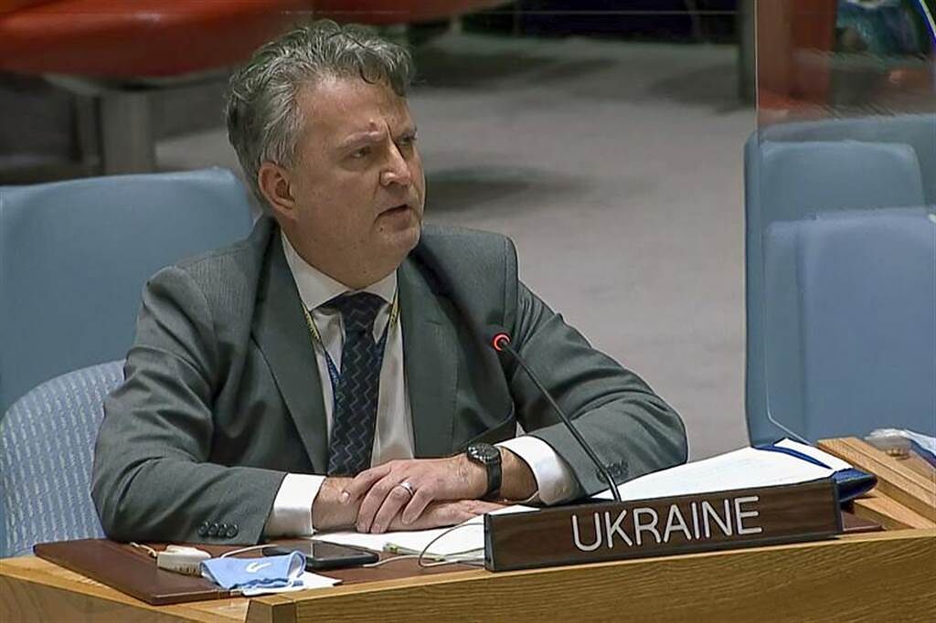 烏克蘭駐聯合國大使基斯利茨亞（Kyslytsya）。（美聯社）