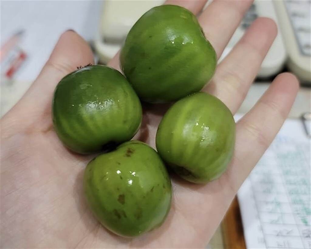 一名女網友收到朋友給的「綠色果實」，好奇詢問這是什麼。（圖／翻攝臉書社團爆廢公社）