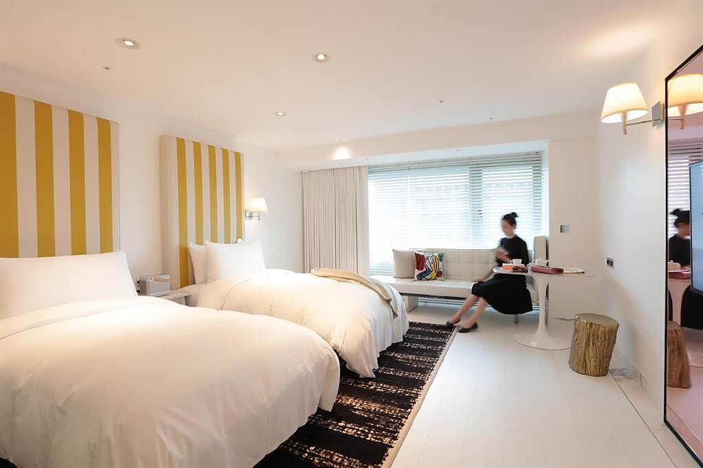 S Hotel 標準雙床房，設計風格吸引許多名人入住 。（ S Hotel提供） 