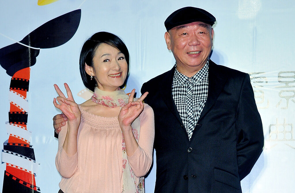 顧寶明與譚艾珍2012年參加台北電影獎。（圖／中時資料照片）