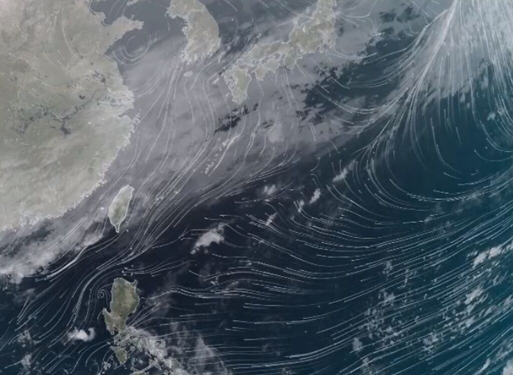 華南雲系移出，在台灣中部以北帶來全面降雨。（翻攝天氣風險臉書）
