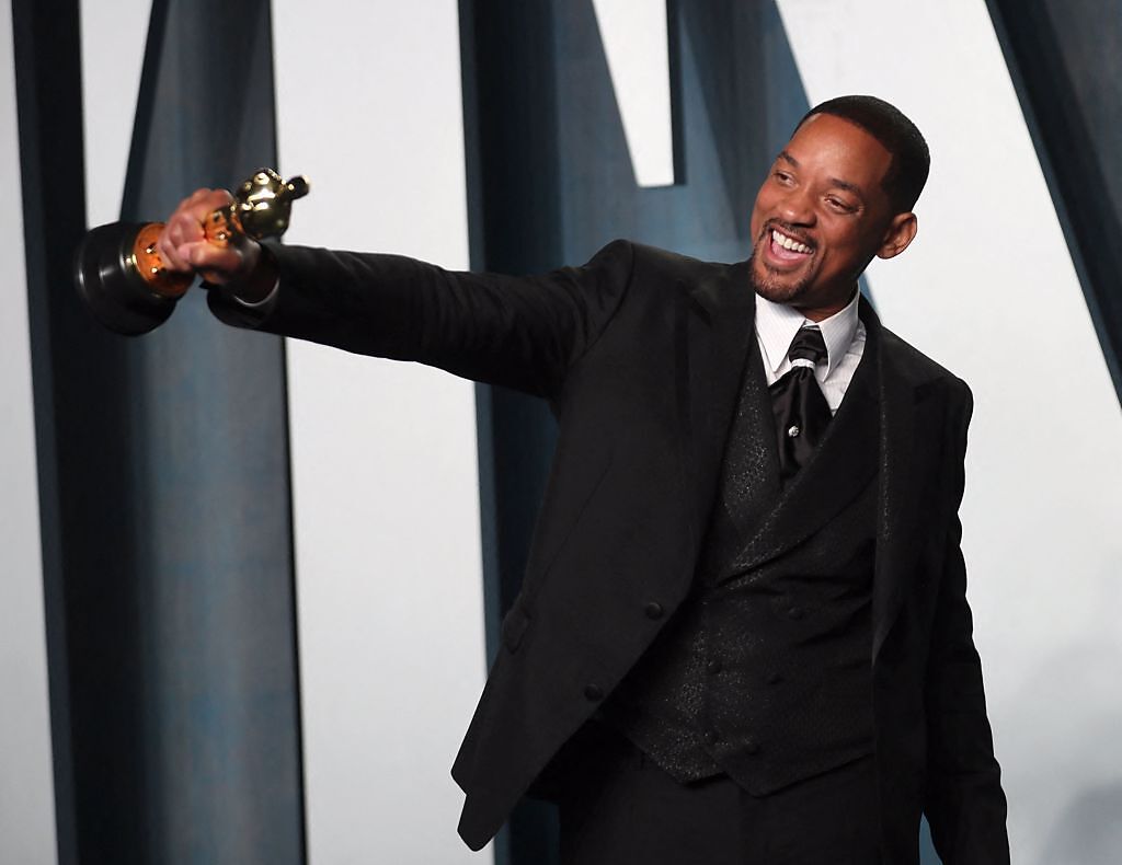 第94屆奧斯卡金像獎頒獎典禮摘下最佳男主角的威爾史密斯(Will Smith)。(圖/路透社) 