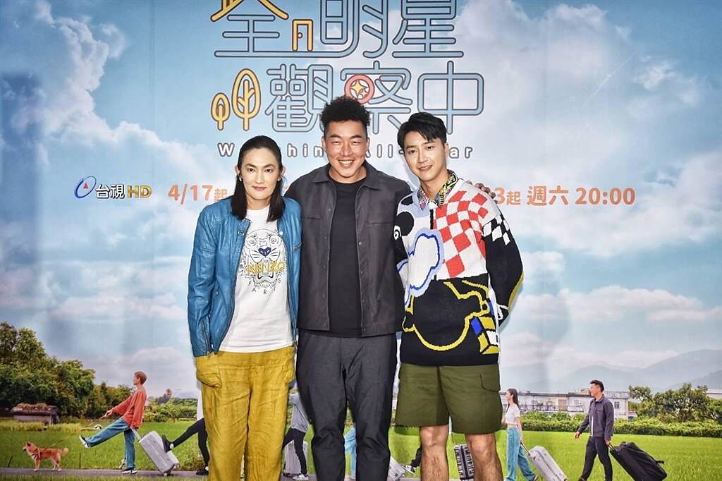郭泓志幽默開嗆《全明星運動會》領隊錢薇娟（左）、江宏傑。（台視、好看娛樂提供）
