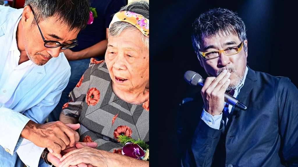 李宗盛和高齡97歲的媽媽一同出席公益場合(圖/門諾公益、Lee’s Factory臉書粉專)