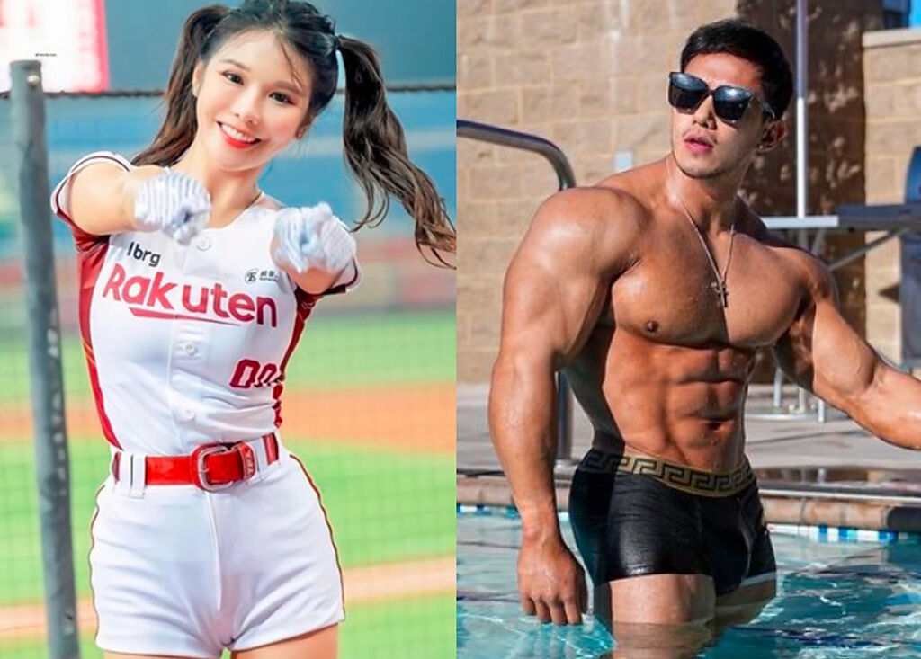 琳妲(左)與健身選手劉翔(右)合體運動，但忍住不笑的她反而難度更高。（圖／取自兩人IG）