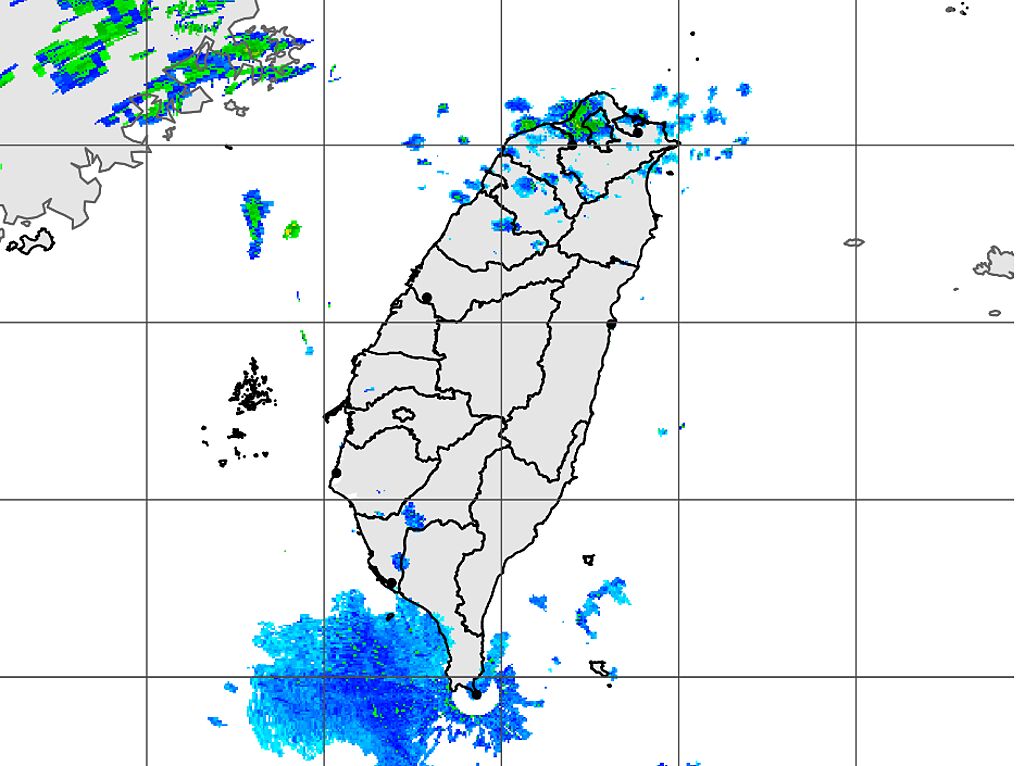 今無明顯水氣，台灣恢復多雲時晴，但也僅一天空檔。（中央氣象局提供）