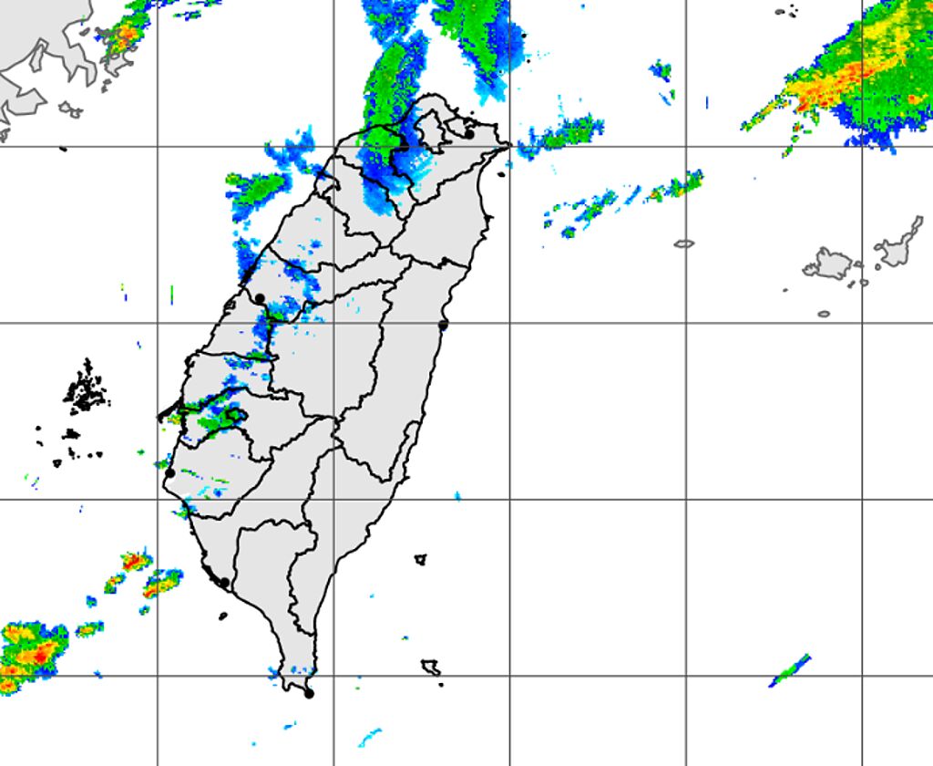 滯留鋒仍在台灣附近，今、明兩天天氣不穩定。（中央氣象局提供）