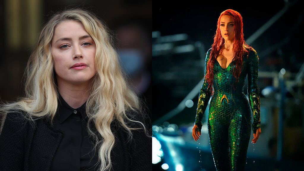 安柏赫德（Amber Heard）遭網友打臉表示她在《水行俠2》的戲份其實沒被刪減。（圖／達志影像）