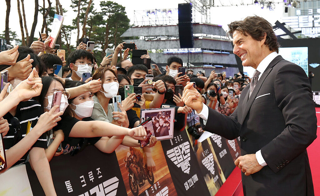 湯姆克魯斯到南韓宣傳新電影《捍衛戰士：獨行俠》。(翻攝自Top Gun臉書 )
