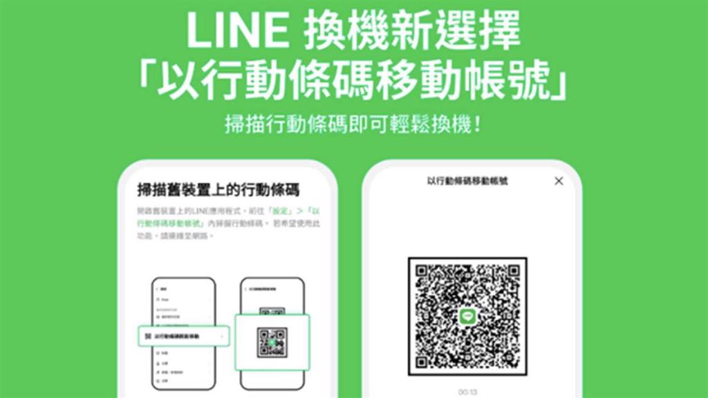 LINE推出以行動條碼移動帳號的功能。（圖／翻攝自LINE官方Blog）

