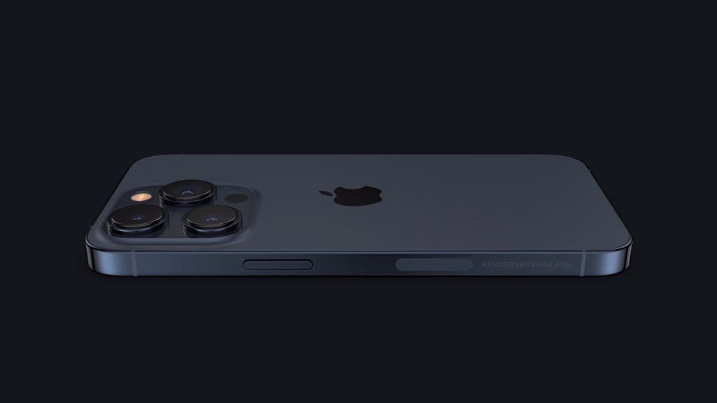 iPhone 14系列將在９月發布，新款配色「星空藍」模擬圖曝光。(圖/翻攝自Twitter @Shaileshhari03)

