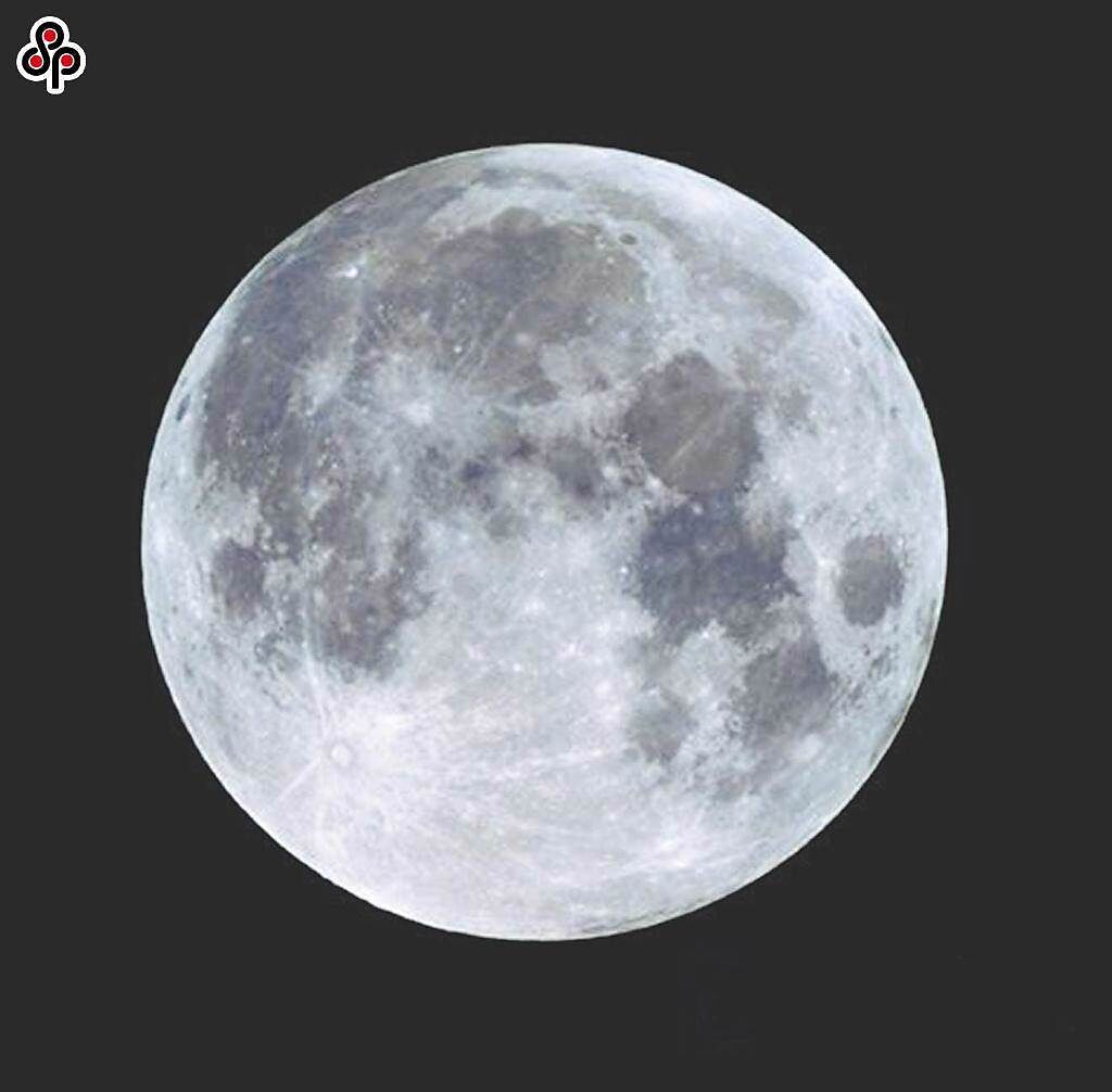 明天（14日）凌晨2時38分將迎來「超級月亮」，是今年最大滿月。圖為過去6月14日的今年第二大滿月。（台北天文館提供）
