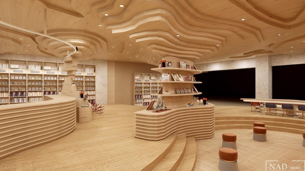 黃潔如建築設計代表作品之一：以陝北獨特黃土溝壑地景為靈感的書店設計。(圖/黃潔如建築師提供)