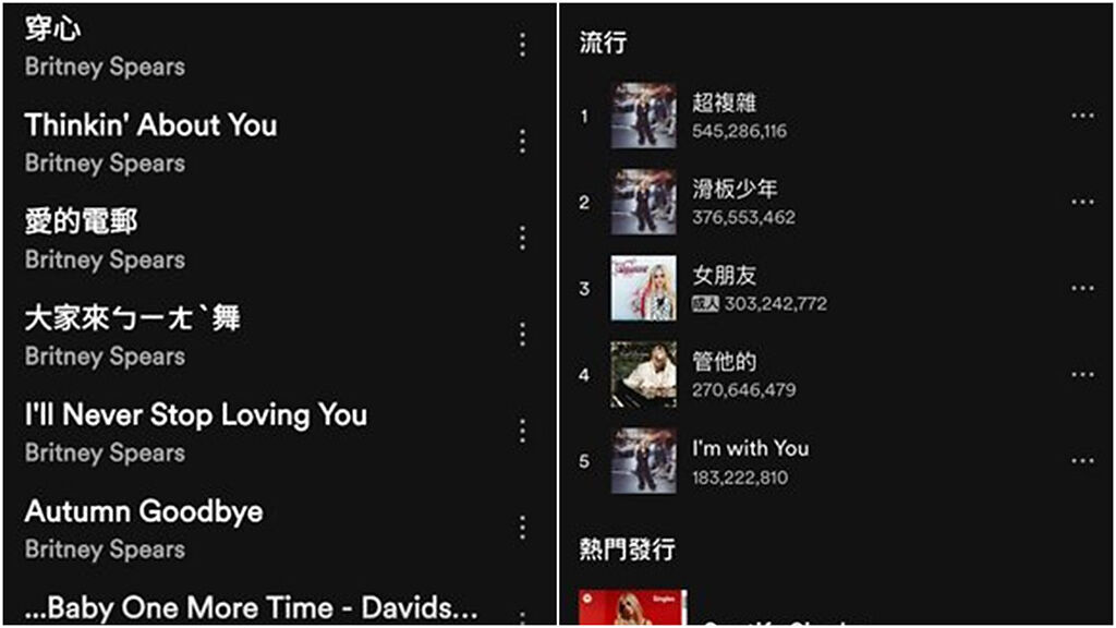 音樂清單的歌曲原為英文，變成了好笑的中文翻譯。(圖/擷自PTT)