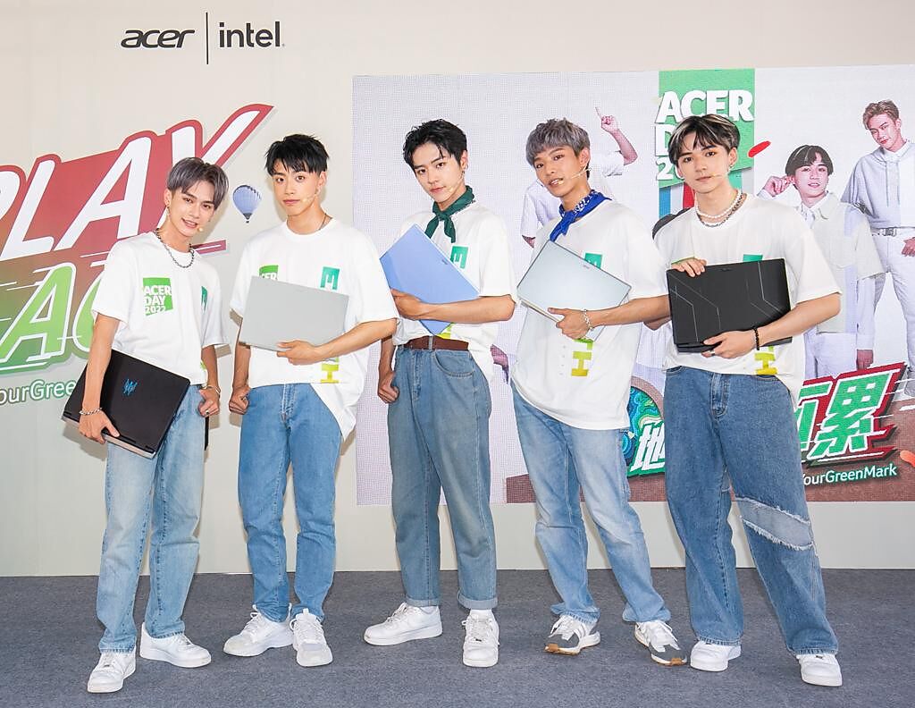 《原子少年》「地球」擔任Acer Day台灣區活動代言人 祭全新Swift 3 OLED、Aspire Vero環保筆電。（宏碁提供）