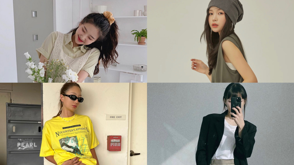 南韓女生最常見４大穿搭思路。(圖/翻攝自Instagram「@kimehwa」、@ezysun、「@yvesox」、小紅書)