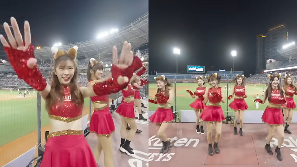 樂天女孩跳日本狐狸舞，可愛萌樣紅回日本照樣電翻。(圖/樂天桃猿 Youtube)