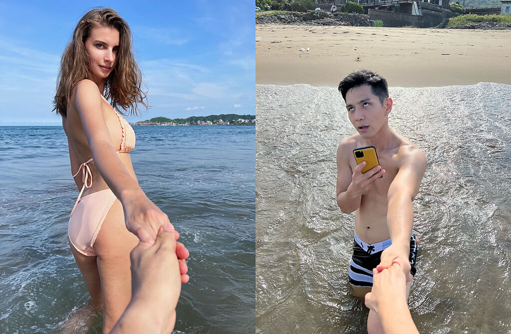 烏克蘭正妹佳娜和大馬男星祖雄公開認愛後，時常上傳情侶互動的影像。（圖／_tatiana_lin Instagram）
