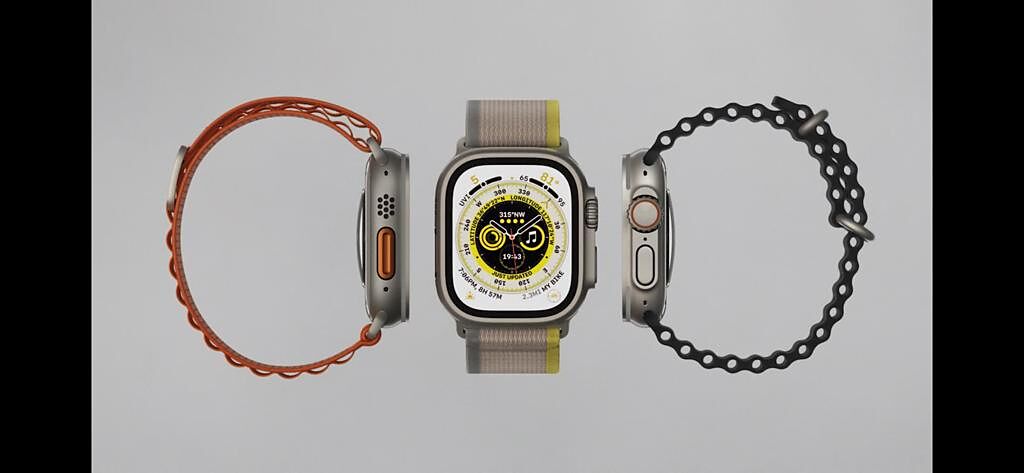 全新的Apple Watch Ultra，台灣定價2萬5900元，明起（9月9日）晚上8點開始預購，9月23日起開始正式發售。（翻攝直播畫面）