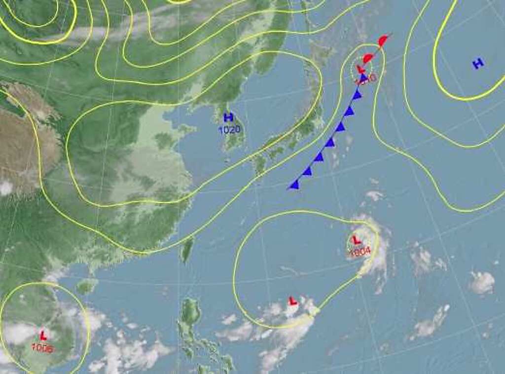 明天、周五日本東南方海面有颱風生成的機率高，若成颱將是今年第15號颱風「塔拉斯」，路徑朝日本移動。(翻攝自氣象局)