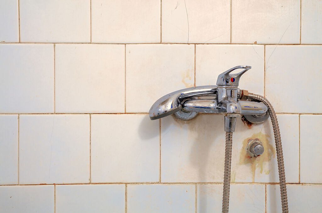 桃園一名人夫上完廁所習慣以蓮蓬頭沖洗下體，常把浴室馬桶、牆壁弄得都是穢物卻都不清理，讓妻小忍無可忍。（示意圖／Shutterstock）
