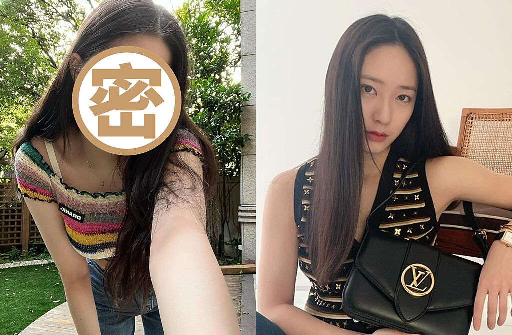 有網友認為18歲的歐陽娣娣長得像韓國女星鄭秀晶（右）。（圖／鄭秀晶、歐陽娣娣Instagram）