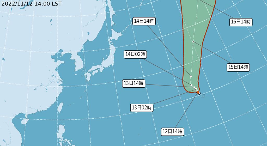 氣象局指出，目前太平洋上有一個熱帶性低氣壓TD29，有機會成颱，但對台灣沒有影響。（圖／擷取自氣象局官網）