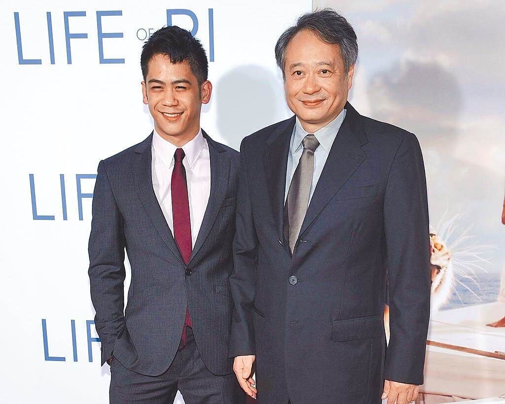 李安（右）將與兒子李淳合作拍攝電影《李小龍》（暫譯）。（資料照）