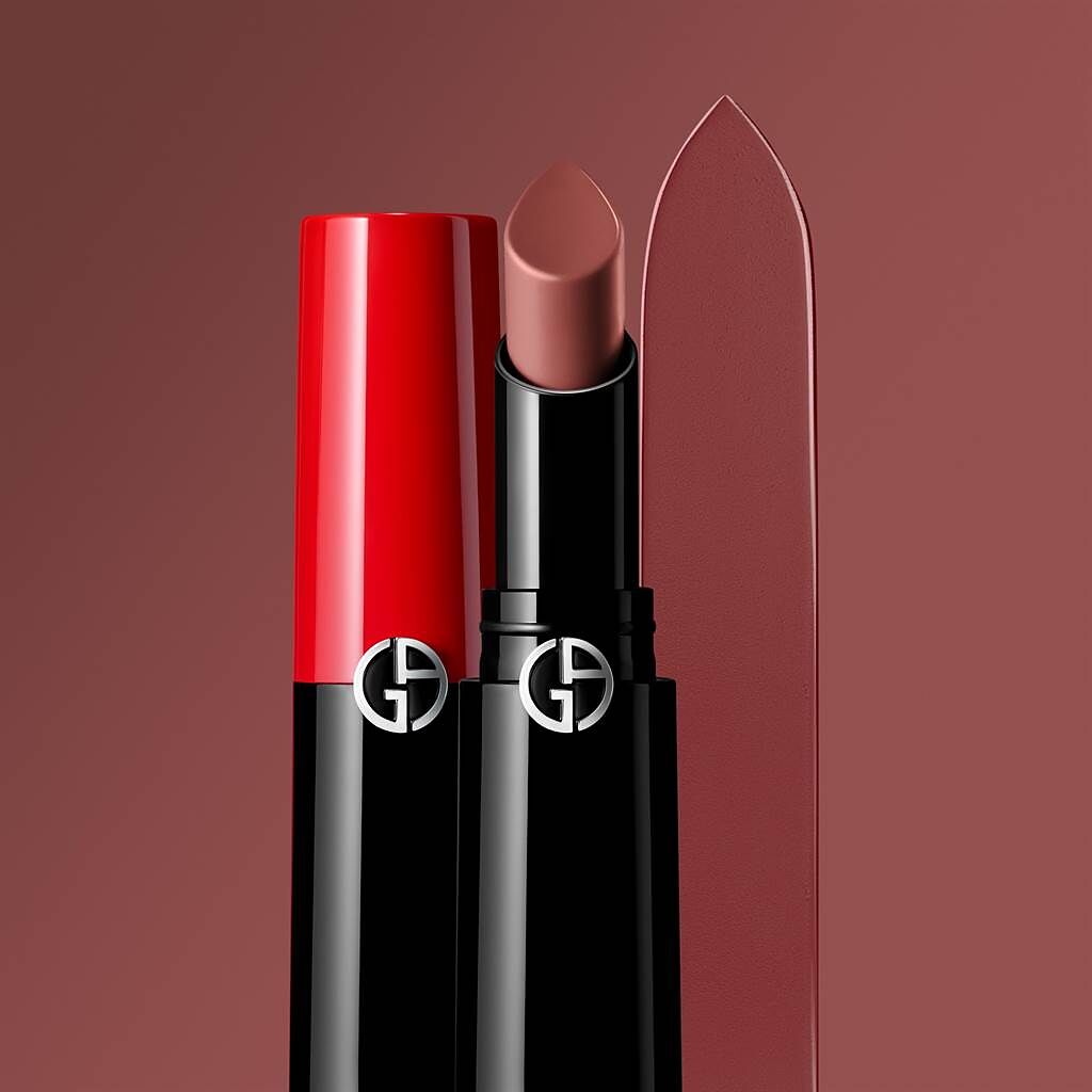 亞曼尼奢華絲緞訂製唇膏深具高級感，也是明年掃貨列入品牌之一。（Armani Beauty提供）