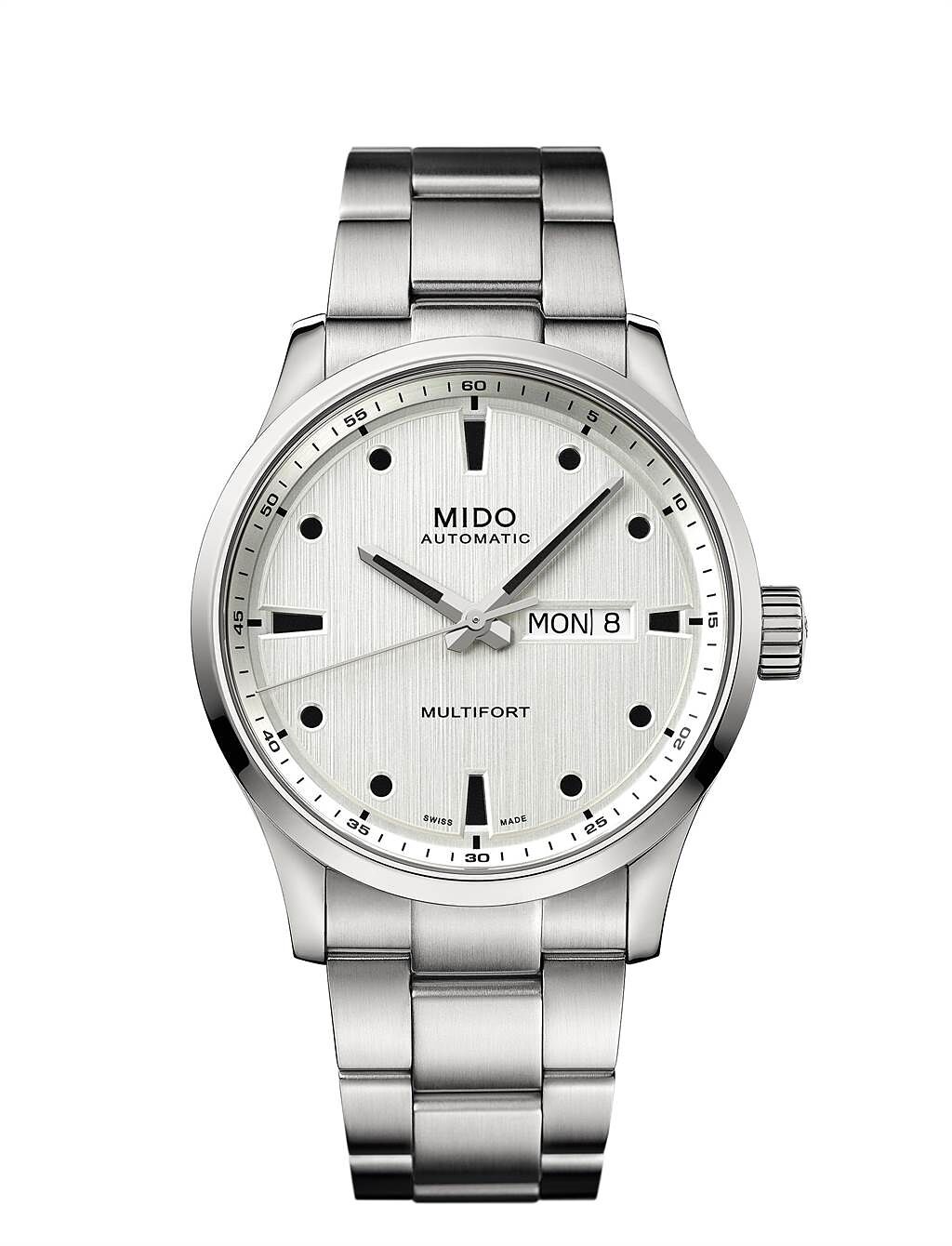 MIDO美度表全新Multifort M先鋒系列M腕錶，2萬8300元。（MIDO 美度表提供）