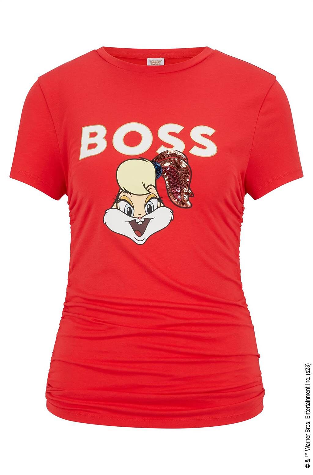 Looney Tunes x BOSS農曆新年聯名系列紅色短袖抽繩T恤，3500元。（BOSS提供）