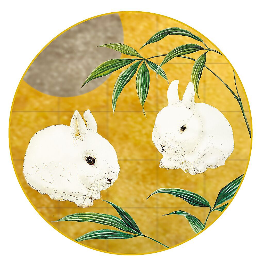 Noritake「盈月與兔」高超手繪技法生動呈現玉兔神韻。（旺代提供）