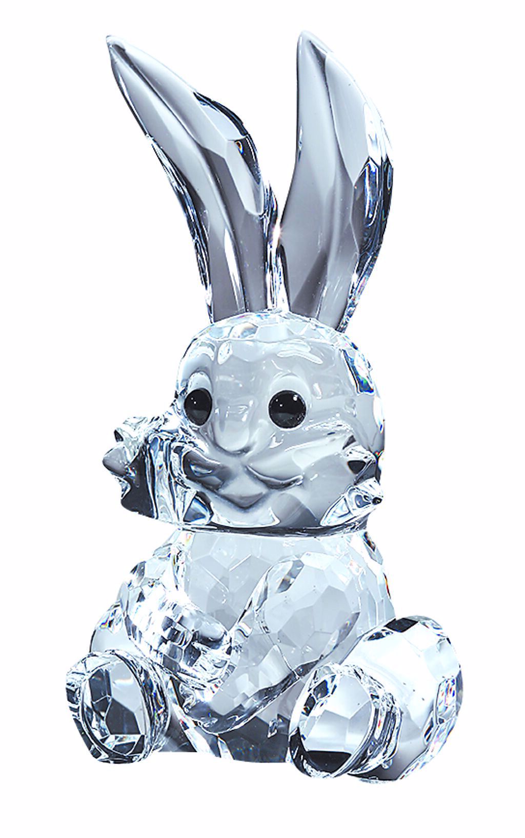 水晶兔子透明可愛，帶來祝福與好運。（旺代提供）